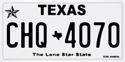 TX license plate CHQ4070