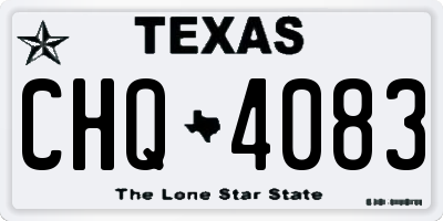 TX license plate CHQ4083