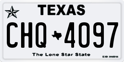 TX license plate CHQ4097