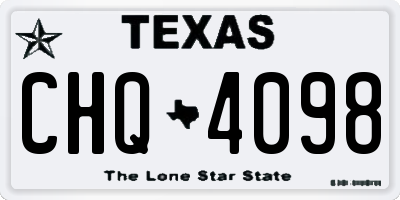 TX license plate CHQ4098