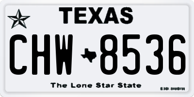 TX license plate CHW8536