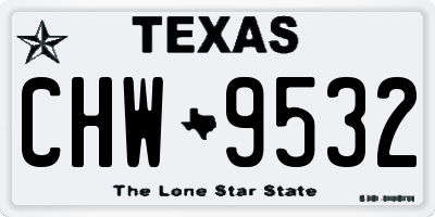 TX license plate CHW9532