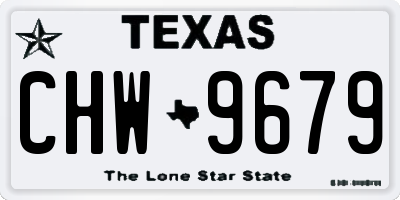 TX license plate CHW9679