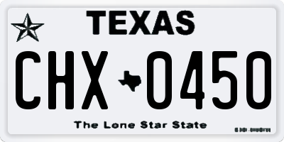 TX license plate CHX0450