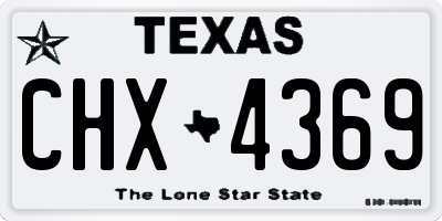 TX license plate CHX4369