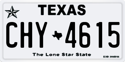 TX license plate CHY4615