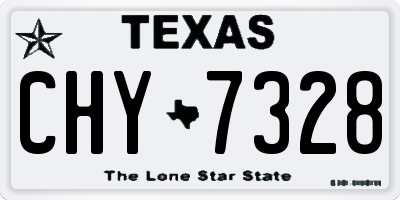 TX license plate CHY7328