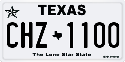 TX license plate CHZ1100