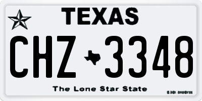 TX license plate CHZ3348