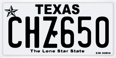 TX license plate CHZ650