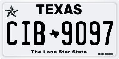 TX license plate CIB9097