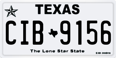 TX license plate CIB9156