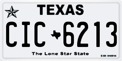 TX license plate CIC6213