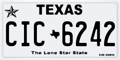 TX license plate CIC6242