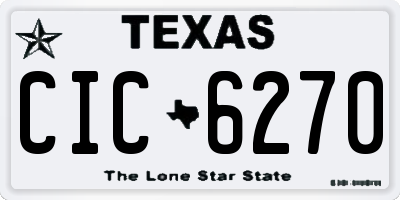 TX license plate CIC6270