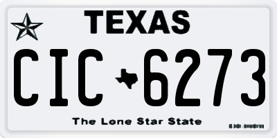 TX license plate CIC6273