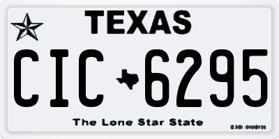 TX license plate CIC6295