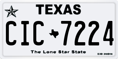 TX license plate CIC7224