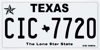 TX license plate CIC7720