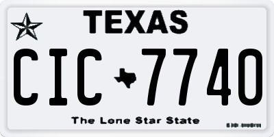 TX license plate CIC7740