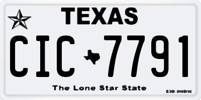 TX license plate CIC7791