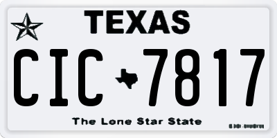 TX license plate CIC7817