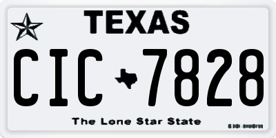 TX license plate CIC7828