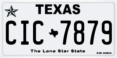 TX license plate CIC7879