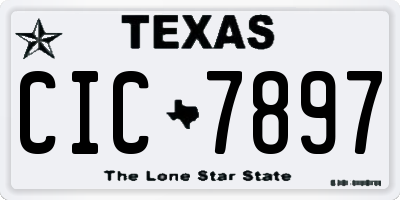 TX license plate CIC7897