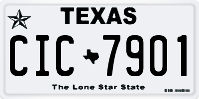 TX license plate CIC7901