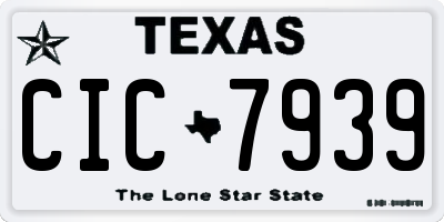 TX license plate CIC7939