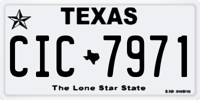TX license plate CIC7971