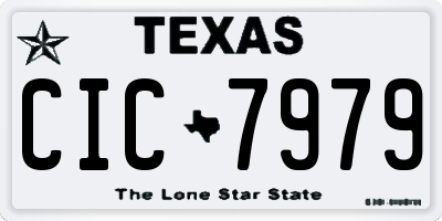 TX license plate CIC7979