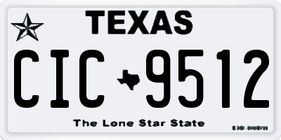 TX license plate CIC9512
