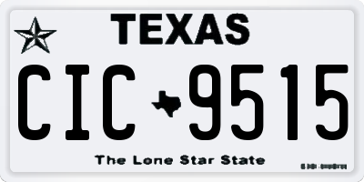 TX license plate CIC9515