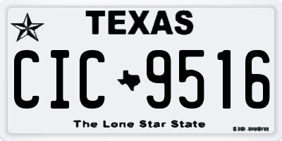 TX license plate CIC9516