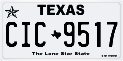 TX license plate CIC9517