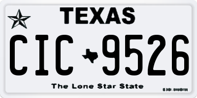 TX license plate CIC9526