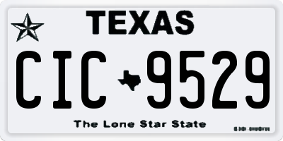 TX license plate CIC9529