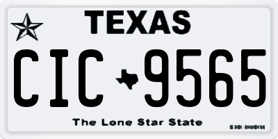 TX license plate CIC9565