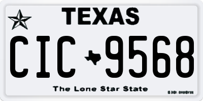 TX license plate CIC9568