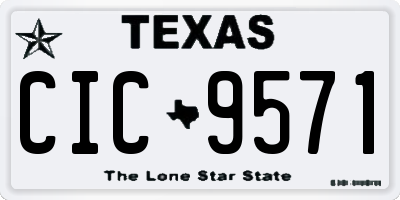 TX license plate CIC9571