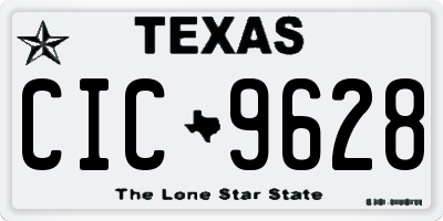 TX license plate CIC9628