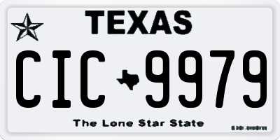 TX license plate CIC9979