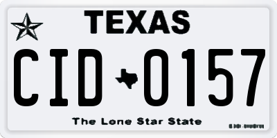 TX license plate CID0157