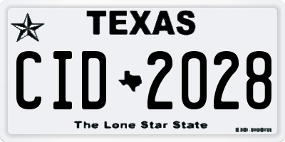 TX license plate CID2028