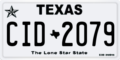 TX license plate CID2079