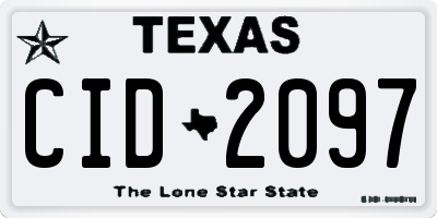 TX license plate CID2097