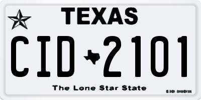 TX license plate CID2101