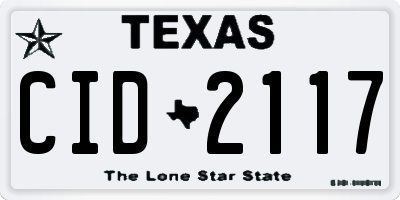 TX license plate CID2117
